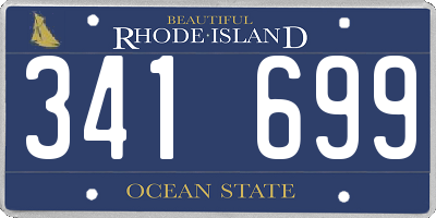 RI license plate 341699
