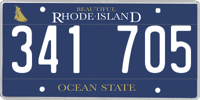 RI license plate 341705