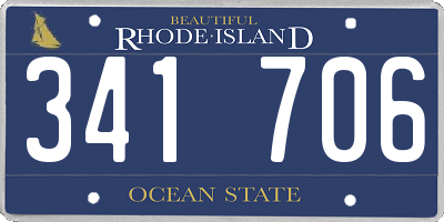 RI license plate 341706