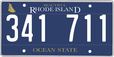 RI license plate 341711