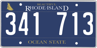 RI license plate 341713