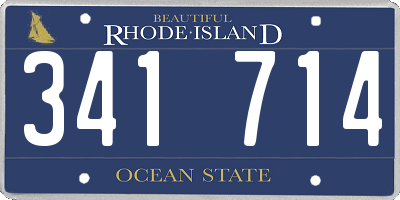 RI license plate 341714