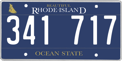 RI license plate 341717