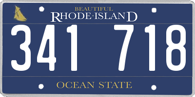 RI license plate 341718