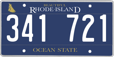 RI license plate 341721