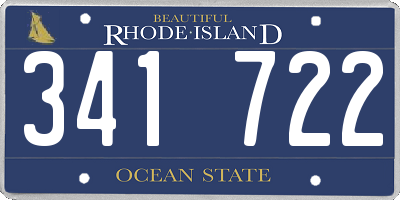 RI license plate 341722