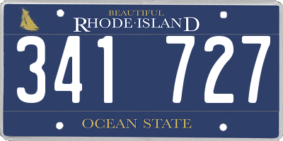 RI license plate 341727