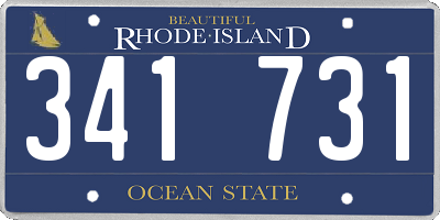 RI license plate 341731