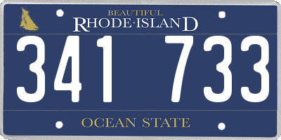 RI license plate 341733