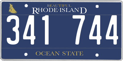 RI license plate 341744