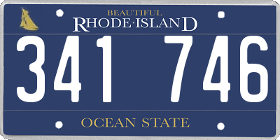 RI license plate 341746