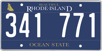 RI license plate 341771