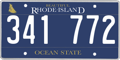 RI license plate 341772