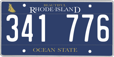 RI license plate 341776