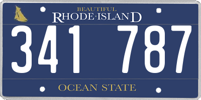 RI license plate 341787