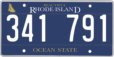 RI license plate 341791