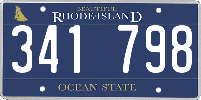 RI license plate 341798