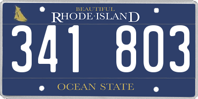 RI license plate 341803