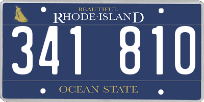 RI license plate 341810