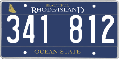 RI license plate 341812