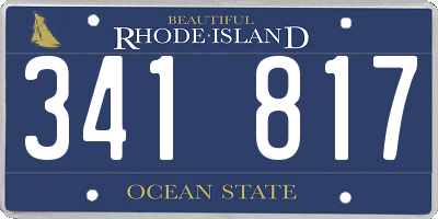 RI license plate 341817