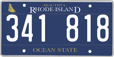 RI license plate 341818