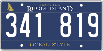 RI license plate 341819