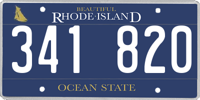 RI license plate 341820