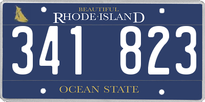 RI license plate 341823