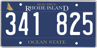 RI license plate 341825