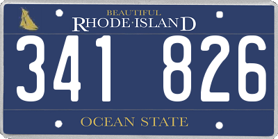RI license plate 341826