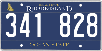 RI license plate 341828