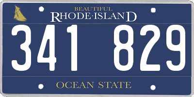 RI license plate 341829