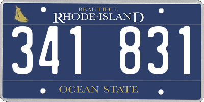 RI license plate 341831