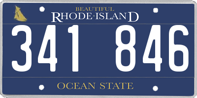 RI license plate 341846