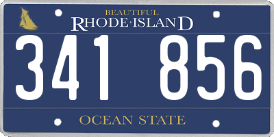RI license plate 341856