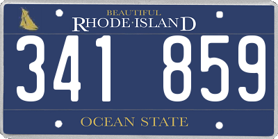 RI license plate 341859