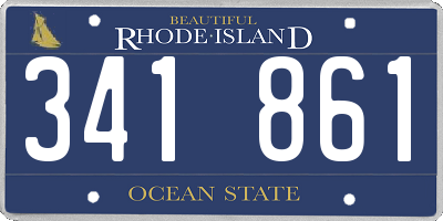 RI license plate 341861