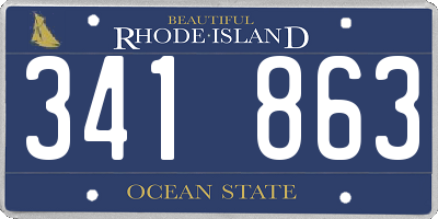 RI license plate 341863