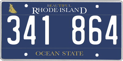 RI license plate 341864