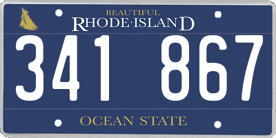 RI license plate 341867