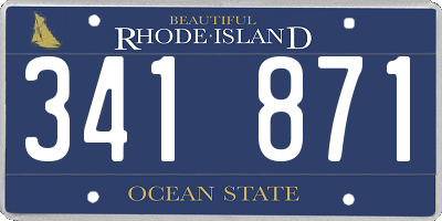 RI license plate 341871