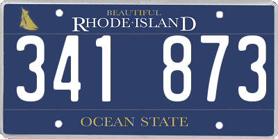 RI license plate 341873