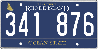 RI license plate 341876