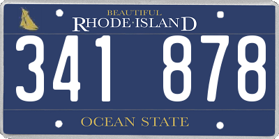 RI license plate 341878
