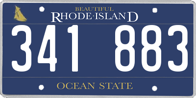 RI license plate 341883