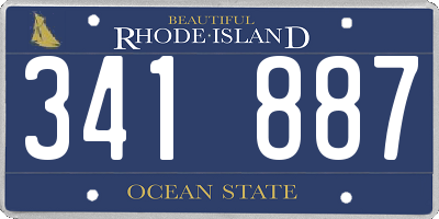 RI license plate 341887