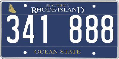 RI license plate 341888
