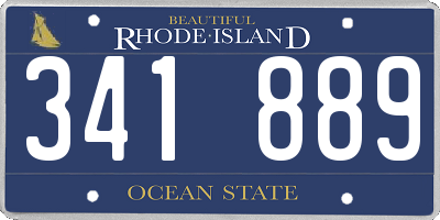 RI license plate 341889