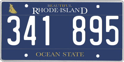 RI license plate 341895